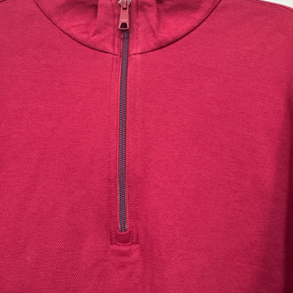 Roundtree & Yorke Men's Red Half-Zip Sweater - Picture 2 of 4